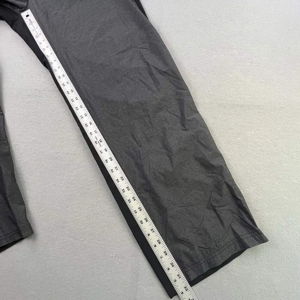 Adidas Windbreaker Track Pants Mens Large Gray Ankle Zip Reflective Athletic